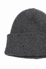 画像をギャラリービューアに読み込む, Y&#39;s for men DAMAGED KNIT CAP / ALPACA WOOL (CHARCOAL)
