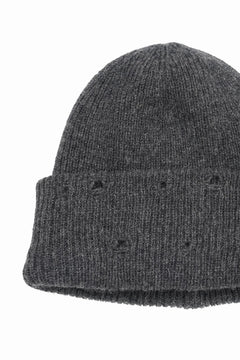 画像をギャラリービューアに読み込む, Y&#39;s for men DAMAGED KNIT CAP / ALPACA WOOL (CHARCOAL)