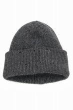 画像をギャラリービューアに読み込む, Y&#39;s for men DAMAGED KNIT CAP / ALPACA WOOL (CHARCOAL)
