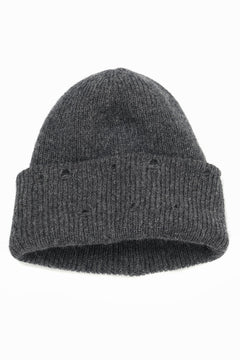 画像をギャラリービューアに読み込む, Y&#39;s for men DAMAGED KNIT CAP / ALPACA WOOL (CHARCOAL)