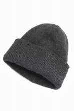 画像をギャラリービューアに読み込む, Y&#39;s for men DAMAGED KNIT CAP / ALPACA WOOL (CHARCOAL)