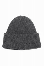 画像をギャラリービューアに読み込む, Y&#39;s for men DAMAGED KNIT CAP / ALPACA WOOL (CHARCOAL)