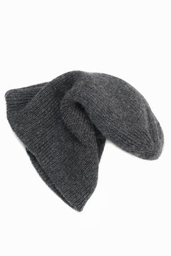 画像をギャラリービューアに読み込む, Y&#39;s for men DAMAGED KNIT CAP / ALPACA WOOL (CHARCOAL)