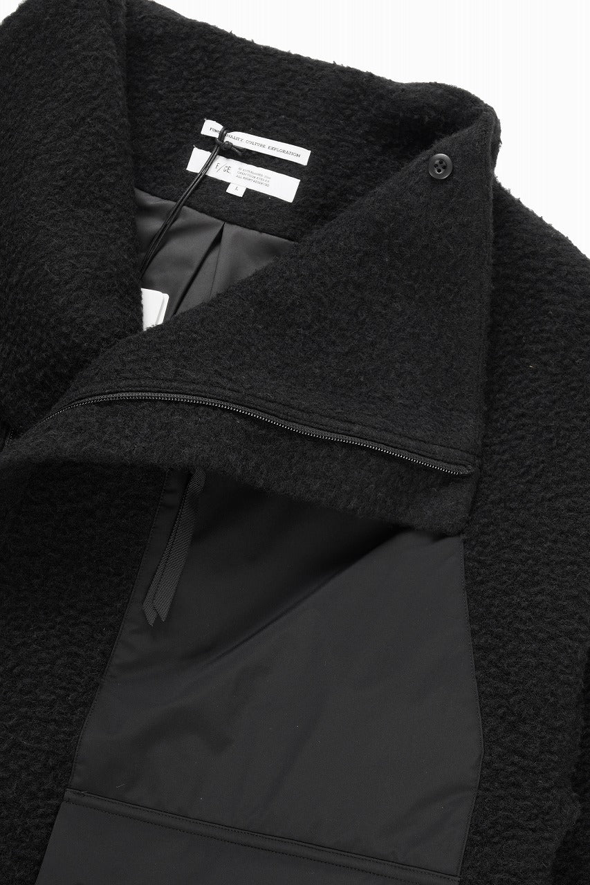 F/CE. NAPPING WOOL ASYMMETRY SHORT JACKET (BLACK)