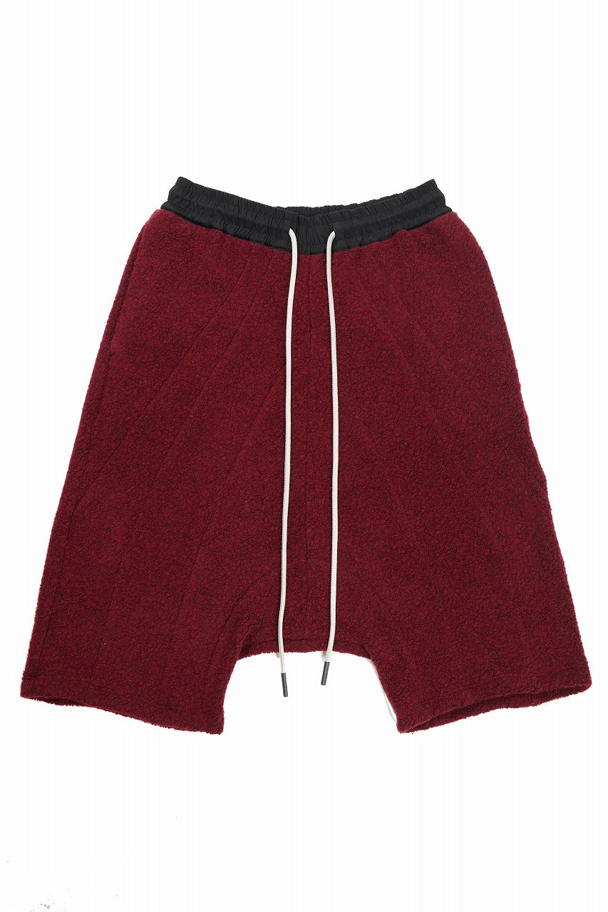 画像をギャラリービューアに読み込む, 【SAMPLE SALE】A.F ARTEFACT BOA FLEECE SARROUEL SHORTS (RED)