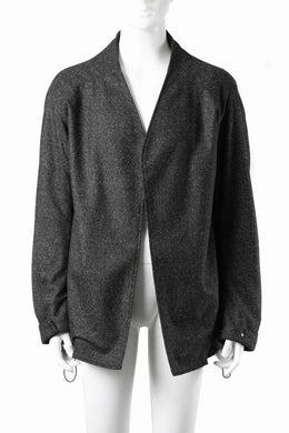 OPPOSE DUALITY CARDIGAN / BISHU MIX WOOL (BLACK)