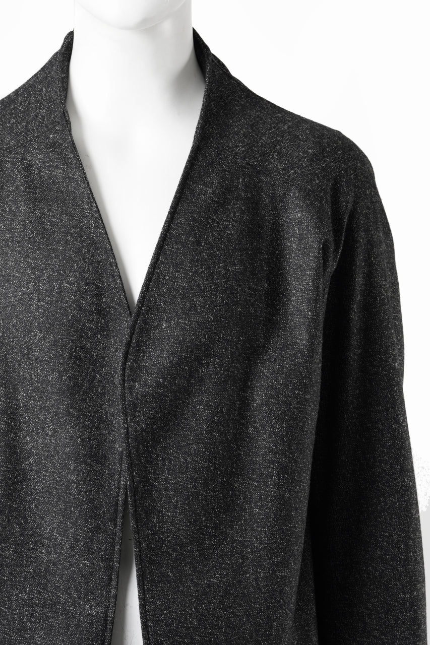 OPPOSE DUALITY CARDIGAN-JACKET / BISHU MIX WOOL (BLACK)