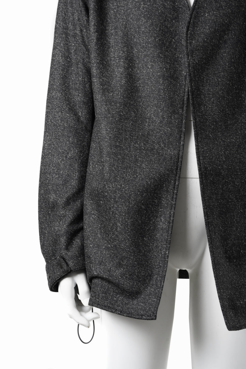 OPPOSE DUALITY CARDIGAN-JACKET / BISHU MIX WOOL (BLACK)