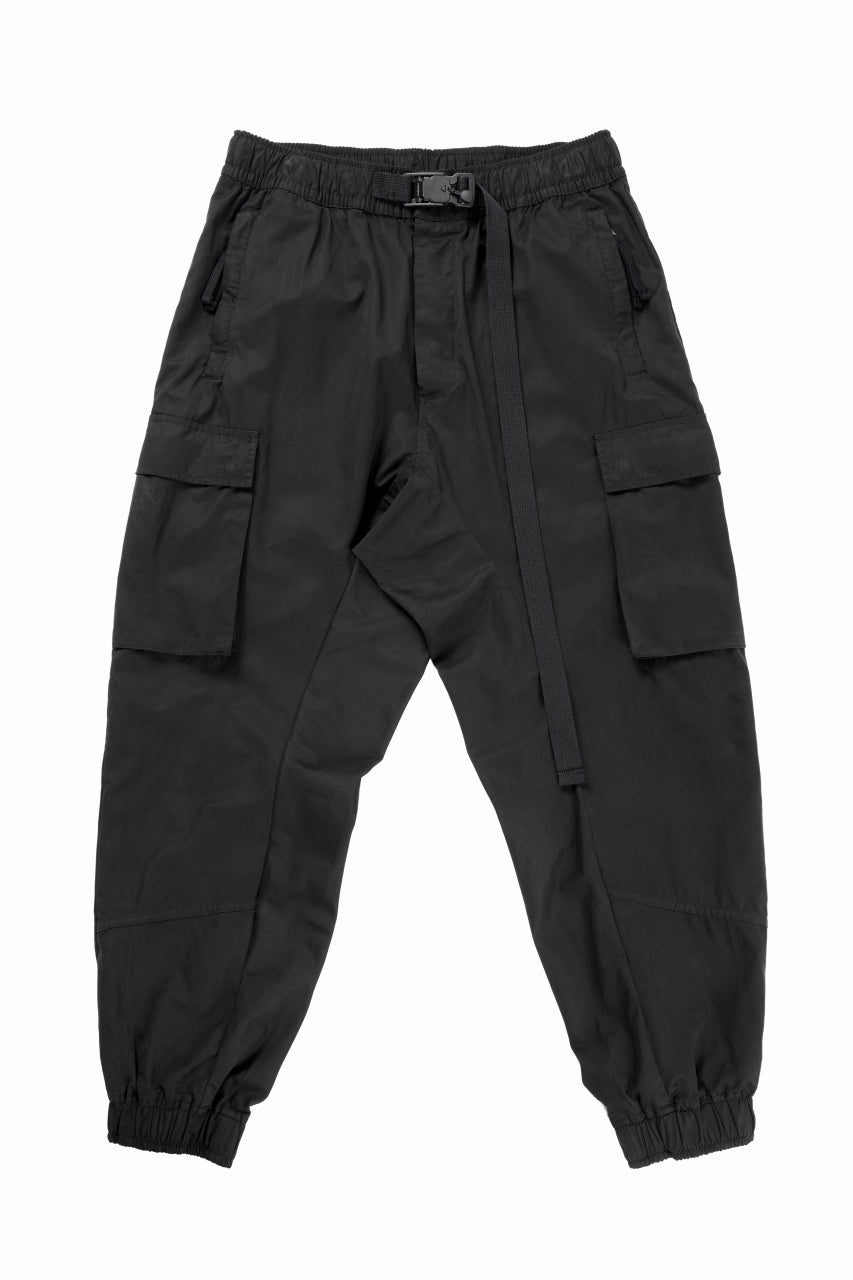 画像をギャラリービューアに読み込む, thom/krom CINCH CLOSURE CARGO TROUSERS / PEACHED COTTON MIX (BLACK)
