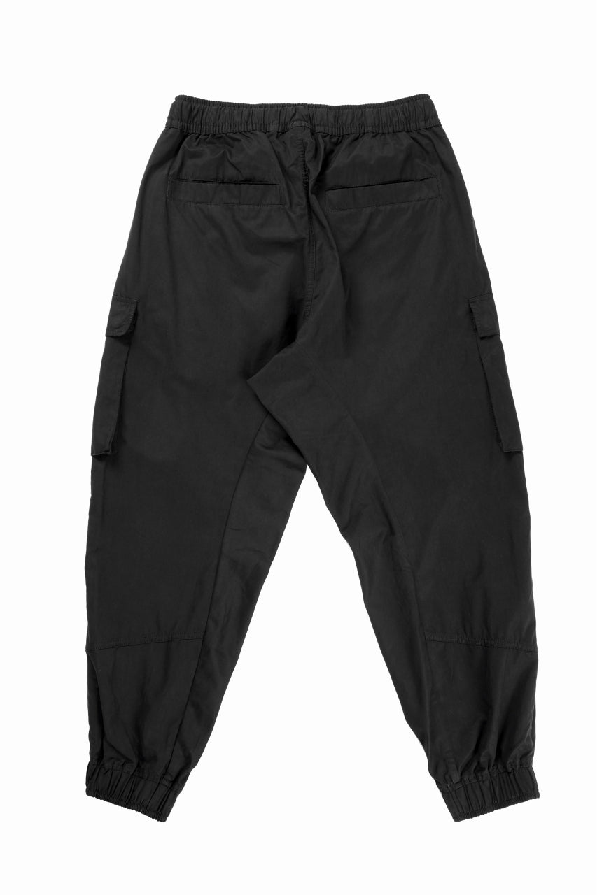 画像をギャラリービューアに読み込む, thom/krom CINCH CLOSURE CARGO TROUSERS / PEACHED COTTON MIX (BLACK)