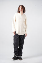 画像をギャラリービューアに読み込む, SEVEN LEATHERS WAFFLE HENLEY LONG SLEEVE TOPS (CREAM)