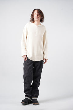 画像をギャラリービューアに読み込む, SEVEN LEATHERS WAFFLE HENLEY LONG SLEEVE TOPS (CREAM)