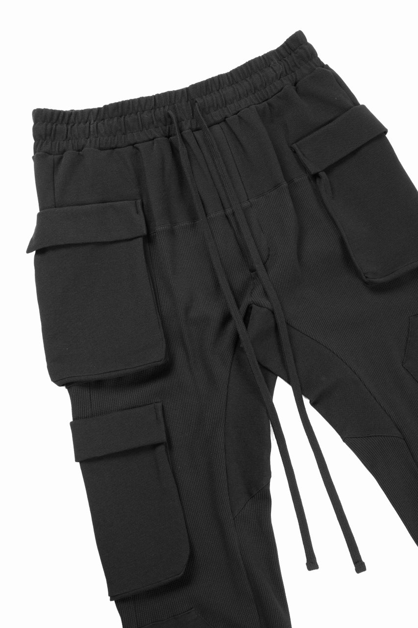 画像をギャラリービューアに読み込む, thom/krom MATMIX CARGO TROUSERS / STRUCTURED SOFT JERSEY (BLACK)