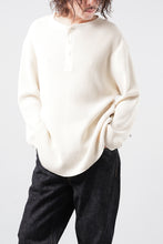 画像をギャラリービューアに読み込む, SEVEN LEATHERS WAFFLE HENLEY LONG SLEEVE TOPS (CREAM)