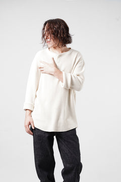 画像をギャラリービューアに読み込む, SEVEN LEATHERS WAFFLE HENLEY LONG SLEEVE TOPS (CREAM)