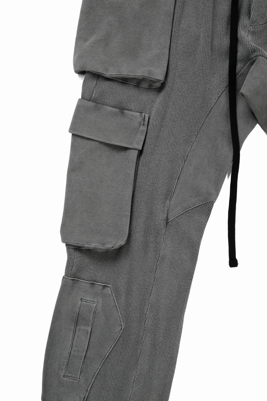 thom/krom MATMIX CARGO TROUSERS / STRUCTURED SOFT JERSEY (USED GREY)