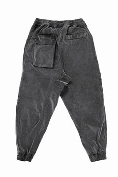 画像をギャラリービューアに読み込む, thom/krom ZIP CARGO JOGGER TROUSERS / DYED SOFT ELASTIC VELVET (USED GREY)