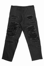 画像をギャラリービューアに読み込む, 【SAMPLE SALE】A.F ARTEFACT WIDE FIT PANTS / DISTRESSED KNIT DENIM (BLACK)