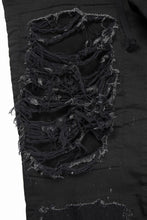 画像をギャラリービューアに読み込む, 【SAMPLE SALE】A.F ARTEFACT WIDE FIT PANTS / DISTRESSED KNIT DENIM (BLACK)