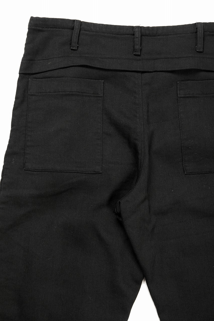 画像をギャラリービューアに読み込む, 【SAMPLE SALE】A.F ARTEFACT WIDE FIT PANTS / DISTRESSED KNIT DENIM (BLACK)
