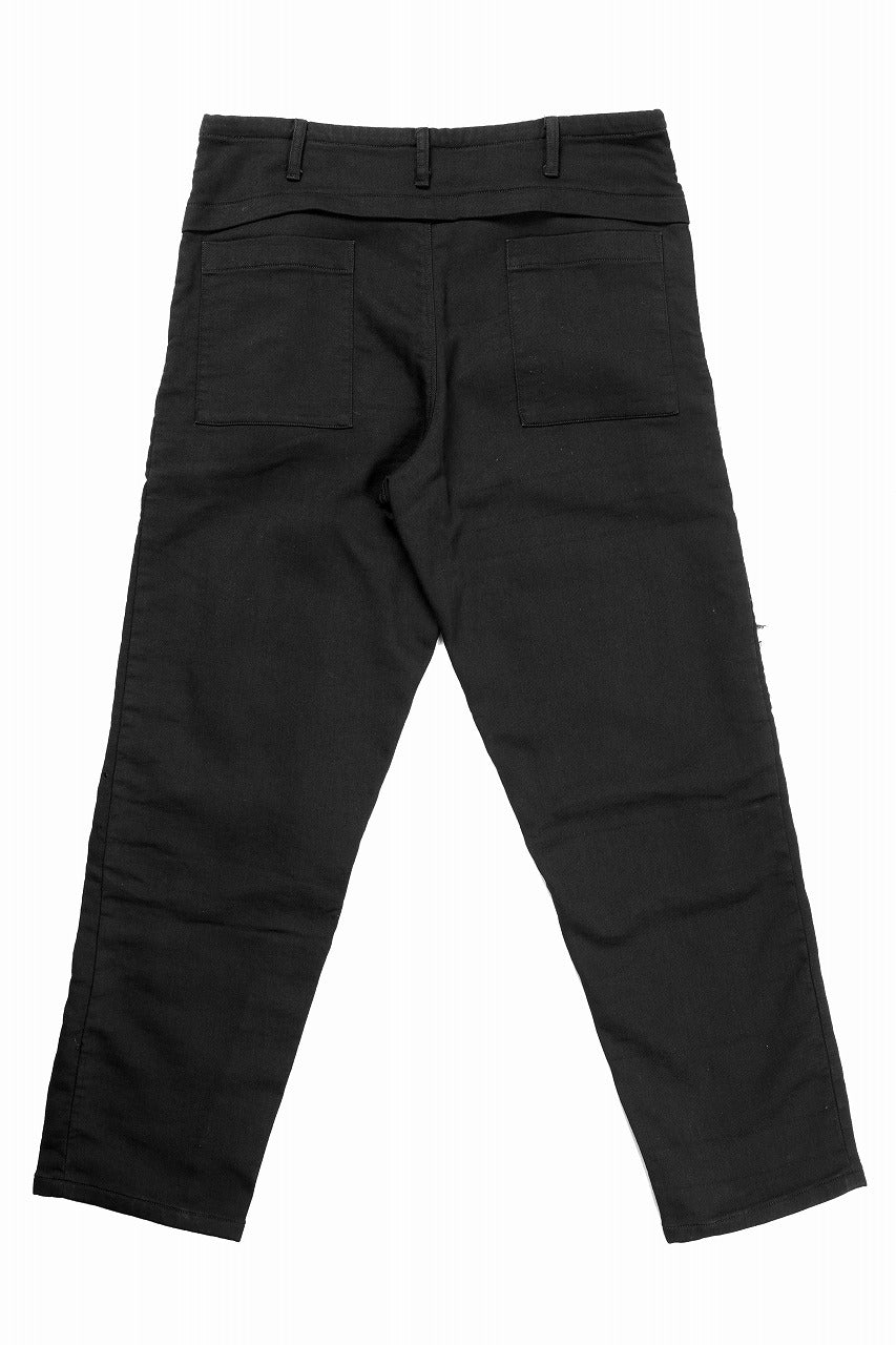 画像をギャラリービューアに読み込む, 【SAMPLE SALE】A.F ARTEFACT WIDE FIT PANTS / DISTRESSED KNIT DENIM (BLACK)
