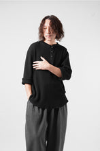 画像をギャラリービューアに読み込む, SEVEN LEATHERS WAFFLE HENLEY LONG SLEEVE TOPS (BLACK)