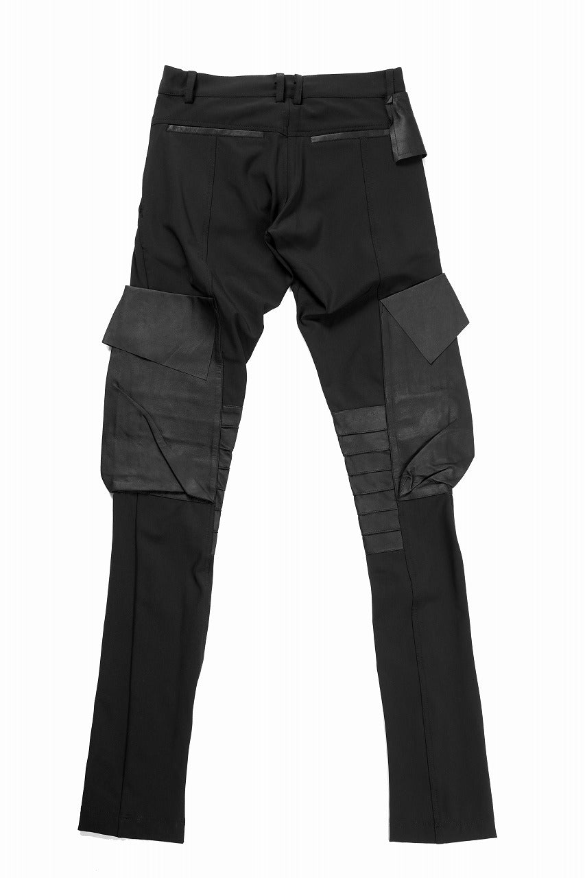 A.F ARTEFACT SLIM CARGO PANTS コーティング加工 SAMPLE SALE】A.F ARTEFACT BIKER SKINNY CARGO PANTS (BLACK)の商品