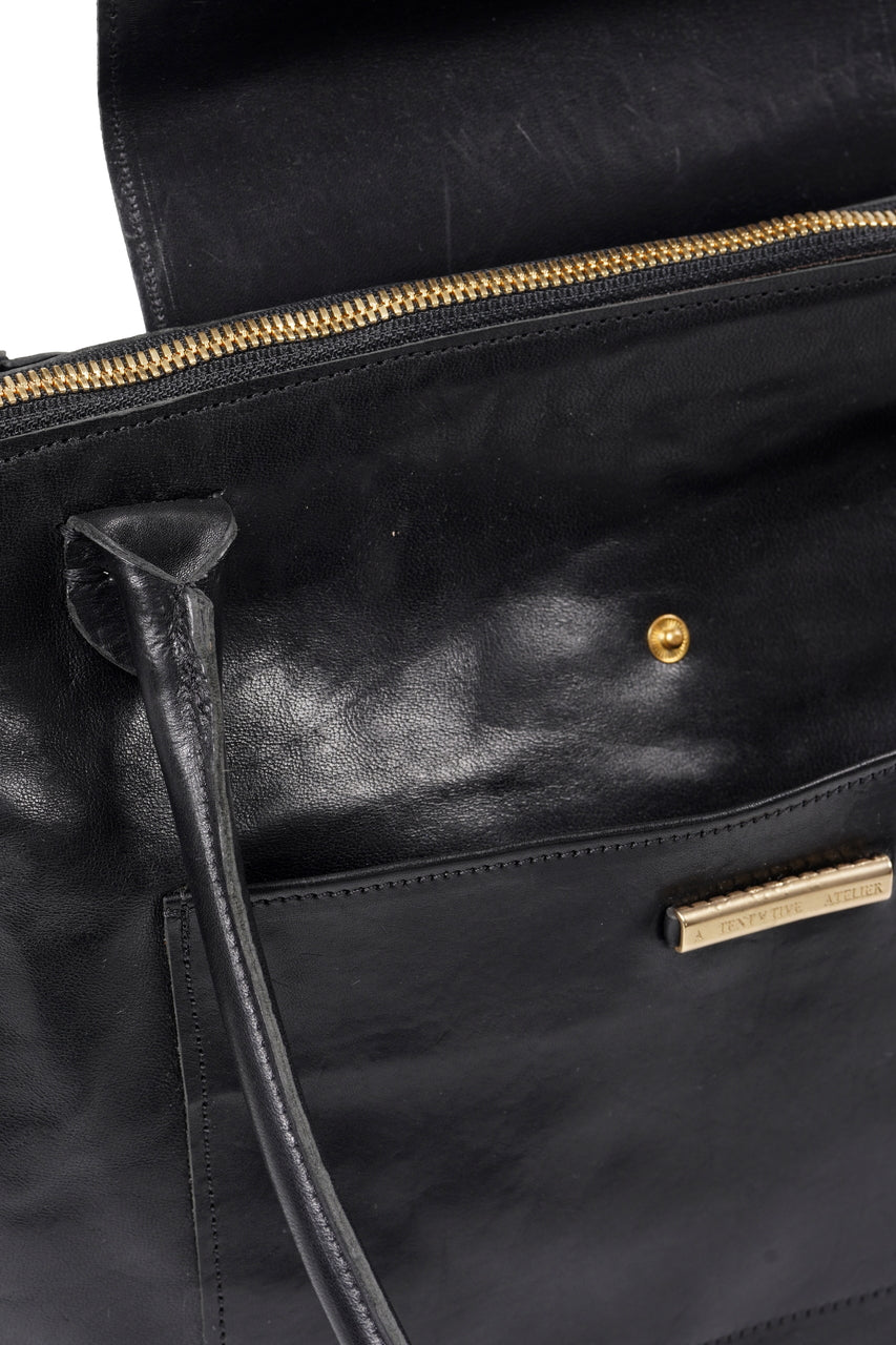 画像をギャラリービューアに読み込む, A TENTATIVE ATELIER exclusive V.De Sica TRAVEL TOTE BAG / VACHETTA HORSE LEATHER (BLACK)