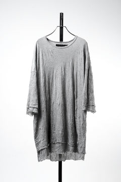 画像をギャラリービューアに読み込む, A.F ARTEFACT OVERSIZED LAYER T-SHIRT / GAUZE WASHER JERSEY (L.GREY)