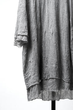 画像をギャラリービューアに読み込む, A.F ARTEFACT OVERSIZED LAYER T-SHIRT / GAUZE WASHER JERSEY (L.GREY)