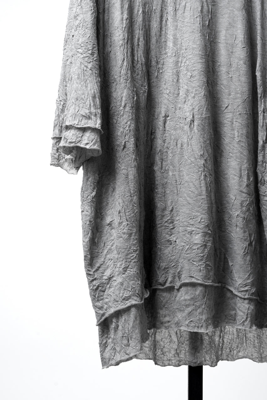画像をギャラリービューアに読み込む, A.F ARTEFACT OVERSIZED LAYER T-SHIRT / GAUZE WASHER JERSEY (L.GREY)