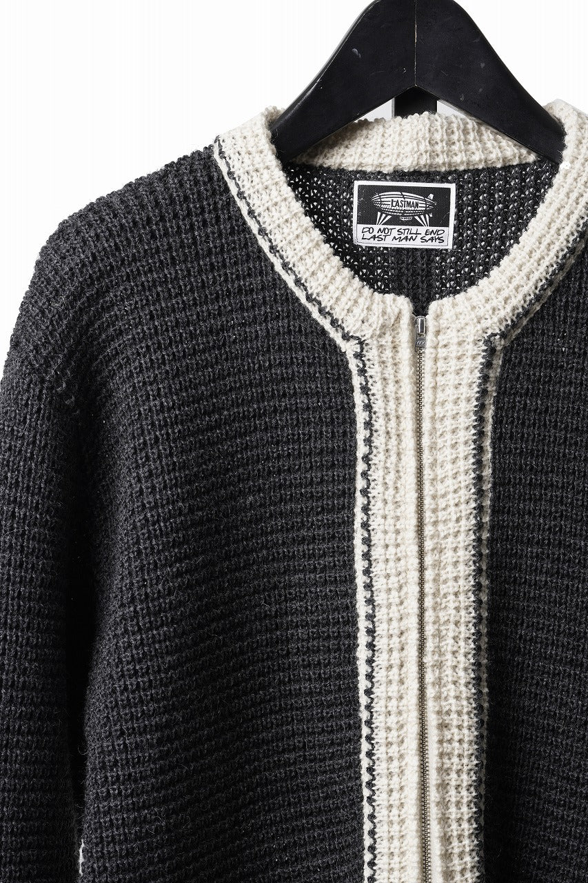 画像をギャラリービューアに読み込む, LASTMAN CHAMPS KNIT CARDIGAN (BLACK)