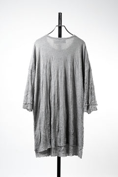 画像をギャラリービューアに読み込む, A.F ARTEFACT OVERSIZED LAYER T-SHIRT / GAUZE WASHER JERSEY (L.GREY)