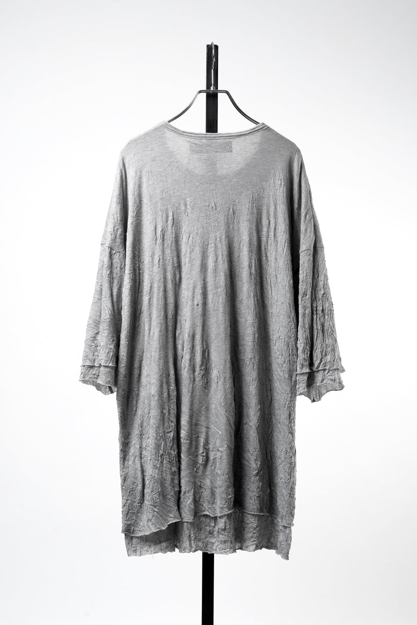 画像をギャラリービューアに読み込む, A.F ARTEFACT OVERSIZED LAYER T-SHIRT / GAUZE WASHER JERSEY (L.GREY)