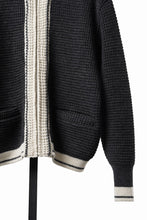 画像をギャラリービューアに読み込む, LASTMAN CHAMPS KNIT CARDIGAN (BLACK)