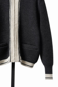 画像をギャラリービューアに読み込む, LASTMAN CHAMPS KNIT CARDIGAN (BLACK)