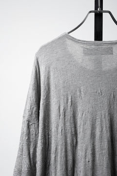 画像をギャラリービューアに読み込む, A.F ARTEFACT OVERSIZED LAYER T-SHIRT / GAUZE WASHER JERSEY (L.GREY)