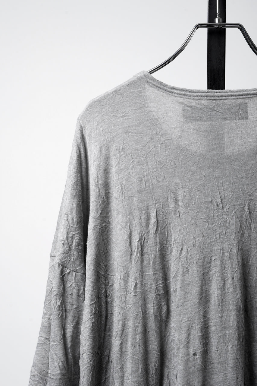 画像をギャラリービューアに読み込む, A.F ARTEFACT OVERSIZED LAYER T-SHIRT / GAUZE WASHER JERSEY (L.GREY)