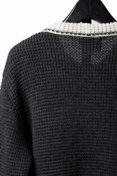 画像をギャラリービューアに読み込む, LASTMAN CHAMPS KNIT CARDIGAN (BLACK)