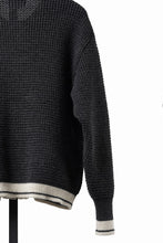 画像をギャラリービューアに読み込む, LASTMAN CHAMPS KNIT CARDIGAN (BLACK)