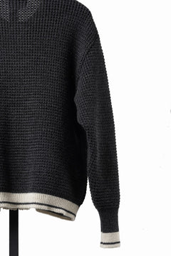 画像をギャラリービューアに読み込む, LASTMAN CHAMPS KNIT CARDIGAN (BLACK)