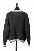 画像をギャラリービューアに読み込む, LASTMAN CHAMPS KNIT CARDIGAN (BLACK)