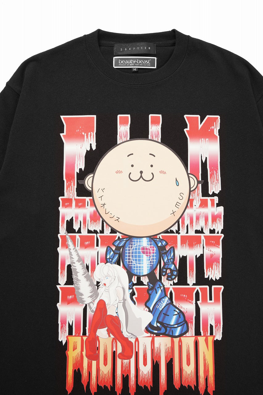 beauty : beast x 20471120 COLLABORATION S/S TEE _3 (BLACK)の