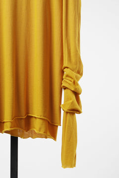 Load image into Gallery viewer, A.F ARTEFACT DOUBLE LAYER LS TOPS / SMOOTH JERSEY (MUSTARD × MUSTARD)