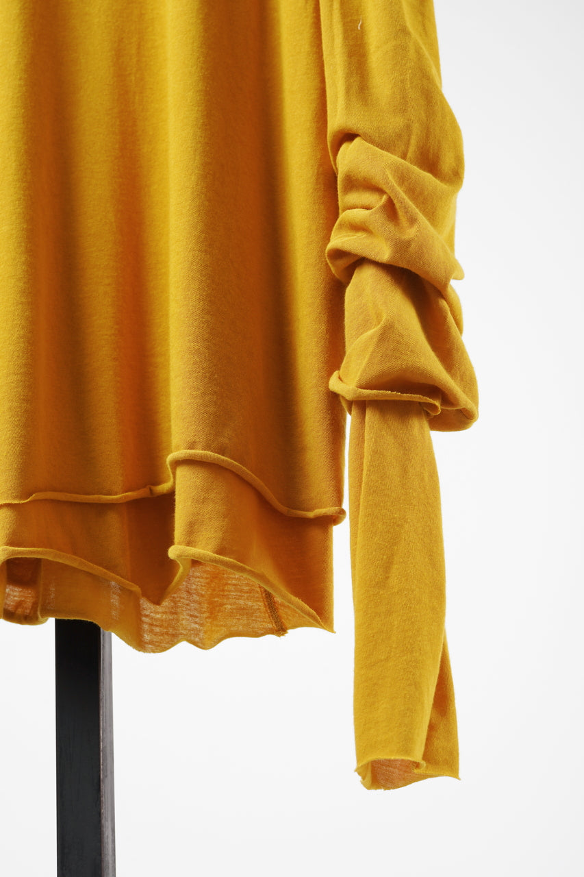 Load image into Gallery viewer, A.F ARTEFACT DOUBLE LAYER LS TOPS / SMOOTH JERSEY (MUSTARD × MUSTARD)