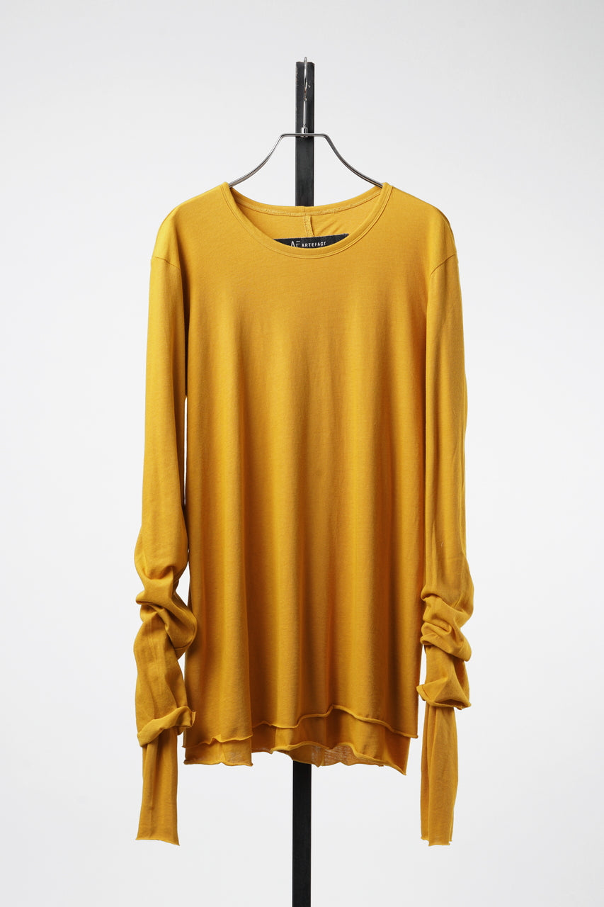 Load image into Gallery viewer, A.F ARTEFACT DOUBLE LAYER LS TOPS / SMOOTH JERSEY (MUSTARD × MUSTARD)