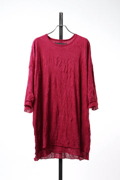 Load image into Gallery viewer, A.F ARTEFACT OVERSIZED LAYER T-SHIRT / GAUZE WASHER JERSEY (RED)