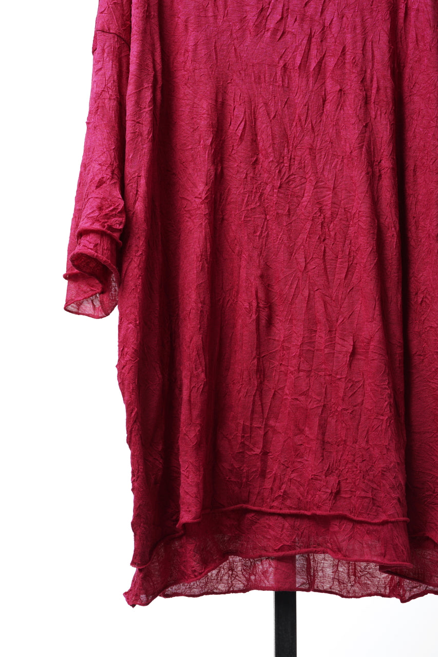 Load image into Gallery viewer, A.F ARTEFACT OVERSIZED LAYER T-SHIRT / GAUZE WASHER JERSEY (RED)