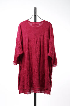 Load image into Gallery viewer, A.F ARTEFACT OVERSIZED LAYER T-SHIRT / GAUZE WASHER JERSEY (RED)