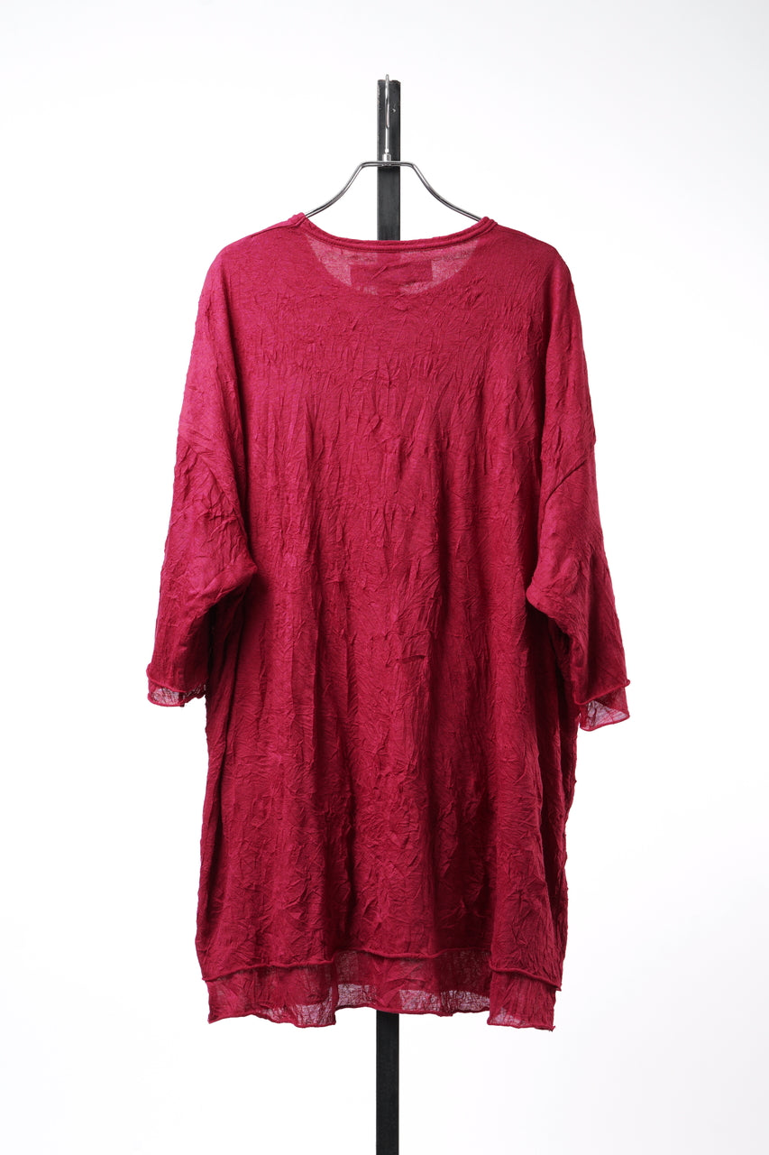 Load image into Gallery viewer, A.F ARTEFACT OVERSIZED LAYER T-SHIRT / GAUZE WASHER JERSEY (RED)